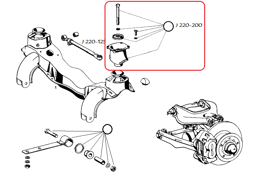 Bud's Benz : Catalog : 230 250 280 SL : J - Front Suspension ...